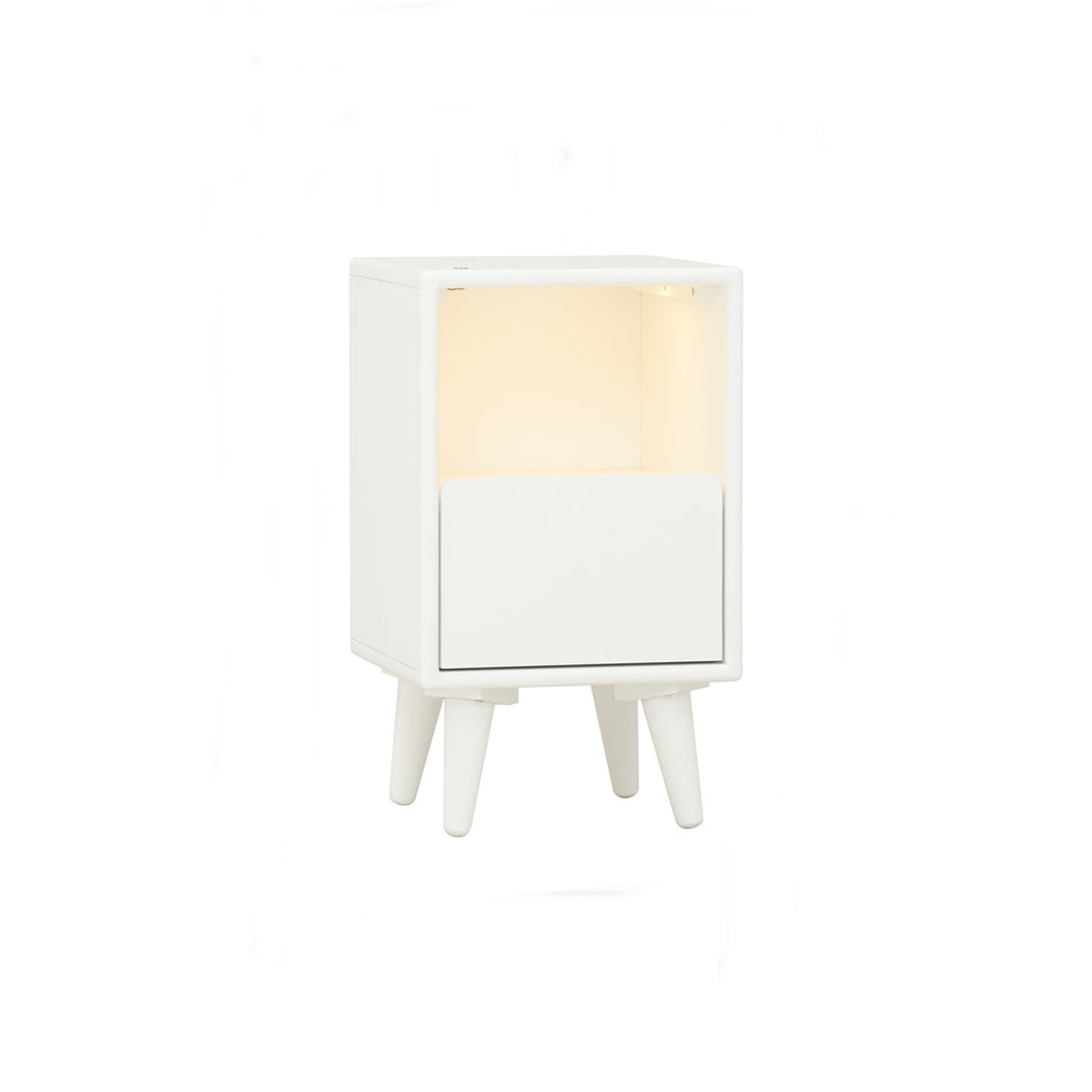 Yara Bedside Table With 1 Drawer LED Light - Side Table by yohauz
