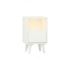 Yara Bedside Table With 1 Drawer LED Light - Side Table by yohauz