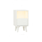 Yara Bedside Table With 1 Drawer LED Light - Side Table by yohauz