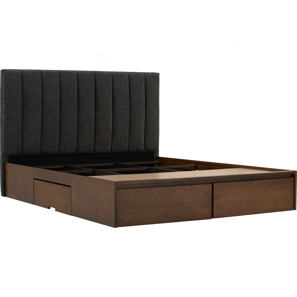 Mola Queen Bed With Storage 190cm Bed Panel - Bed by yohauz