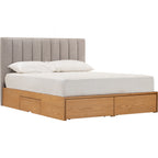 Mola Queen Bed With Storage 190cm Bed Panel - Bed by yohauz