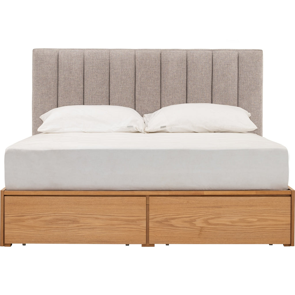 Mola Queen Bed With Storage 190cm Bed Panel - Bed by yohauz