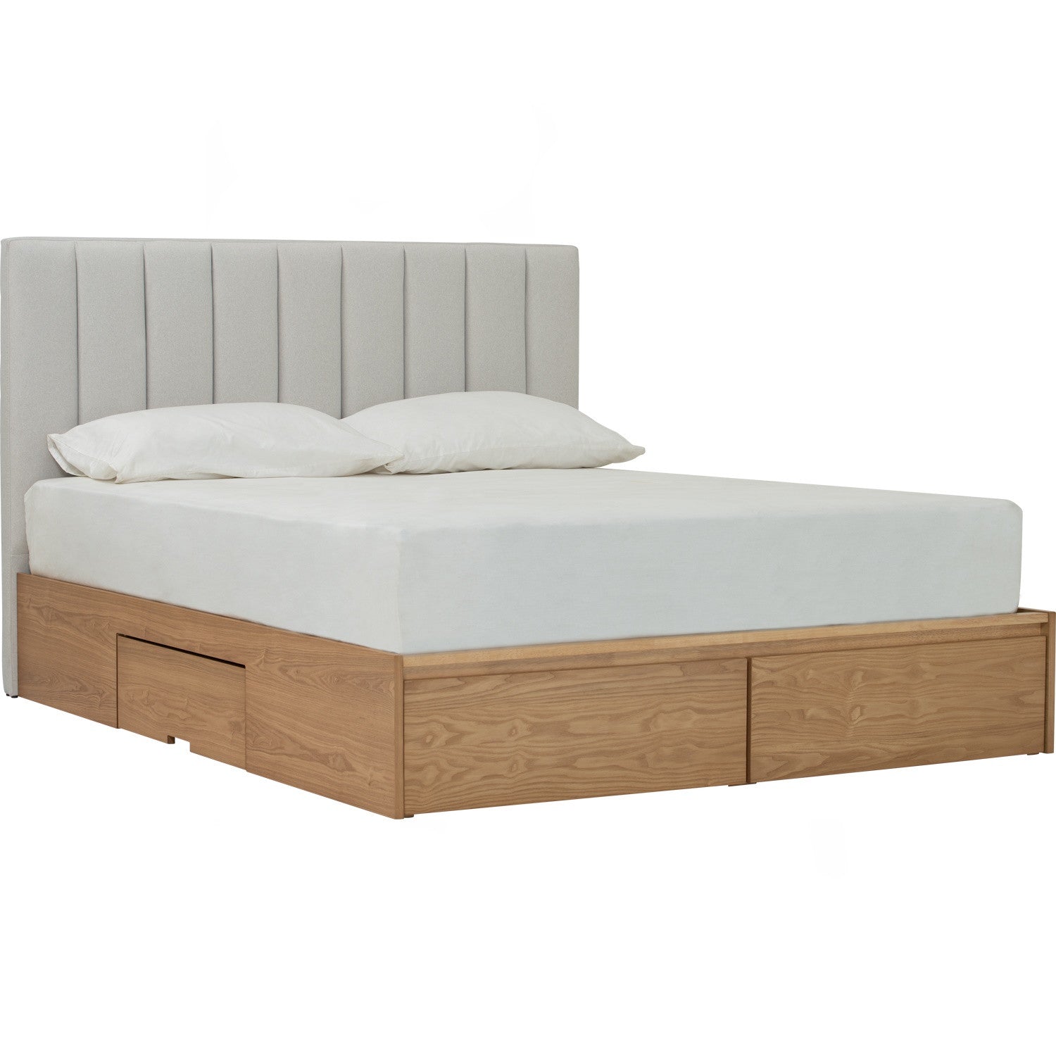 Mola Queen Bed With Storage 190cm Bed Panel - Bed by yohauz
