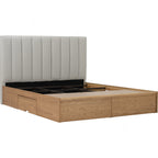 Mola Queen Bed With Storage 190cm Bed Panel - Bed by yohauz