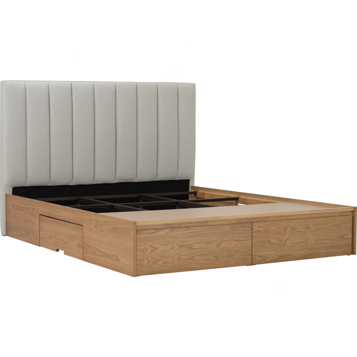 Mola Queen Bed With Storage 190cm Bed Panel - Bed by yohauz