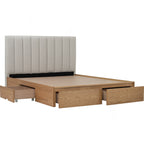 Mola Queen Bed With Storage 190cm Bed Panel - Bed by yohauz