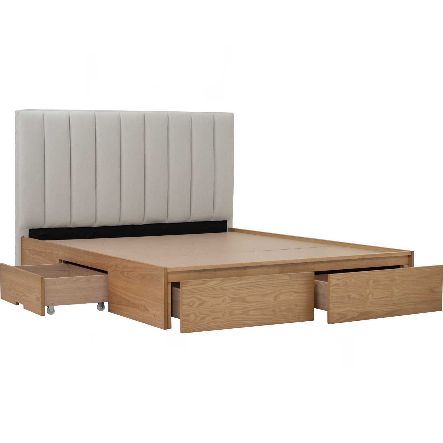 Mola Queen Bed With Storage 190cm Bed Panel - Bed by yohauz