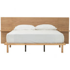 Plato Queen Bed With 190cm Bed Panel With Side Table - Bed by yohauz