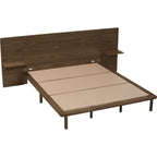 Plato Queen Bed With 190cm Bed Panel With Side Table - Bed by yohauz