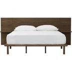 Plato Queen Bed With 190cm Bed Panel With Side Table - Bed by yohauz